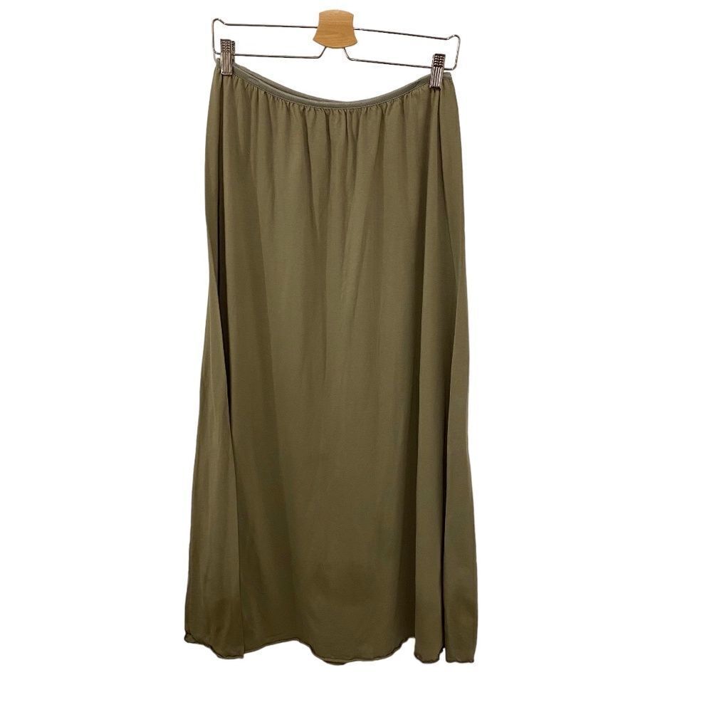 United Colors of Benetton Maxi Skirt. Light Olive Green. Medium